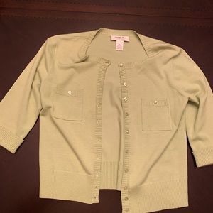 Judith Hart Silk blend cardigan academia, preppy, small water mark blemish